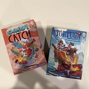 Clementoni Card Game Lot: Candy Catch & Tortuga Pirate Game - Sealed Cards